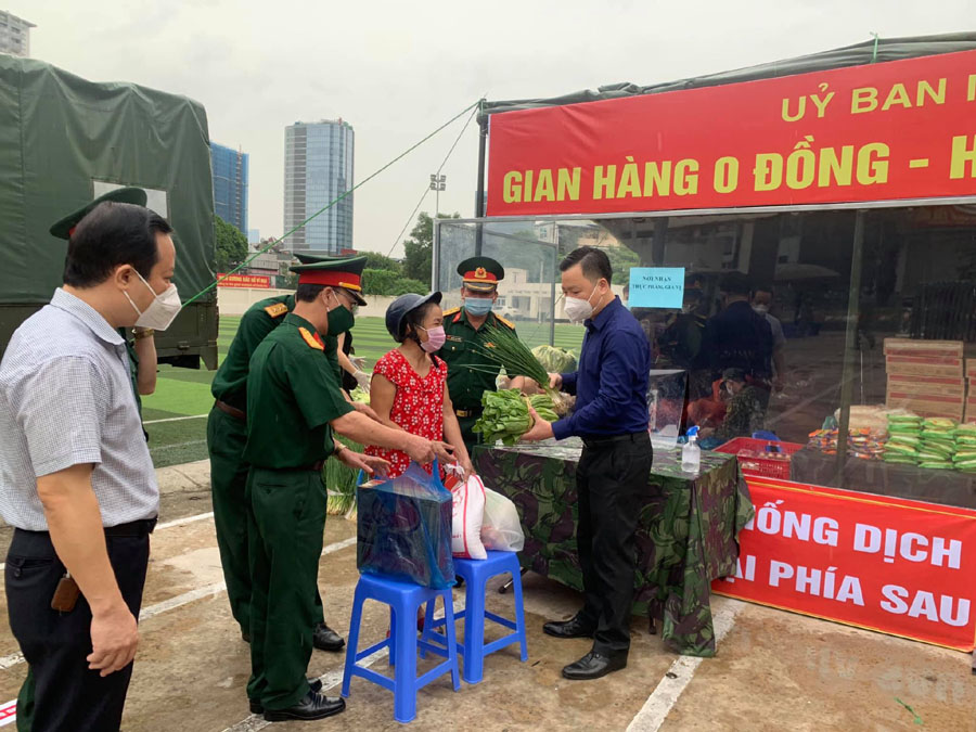 Hà Nội Nhiều địa phương đồng loạt tổ chức Gian hàng 0 đồng hỗ trợ người dân